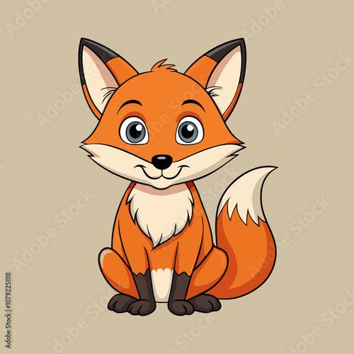 Fox Vector Illustration on white background 