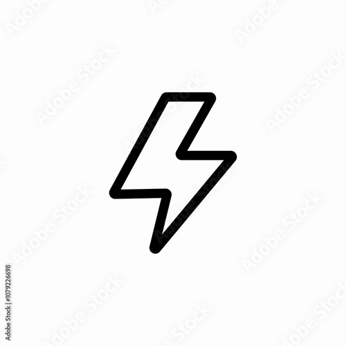 bolt lightning icon sign vector