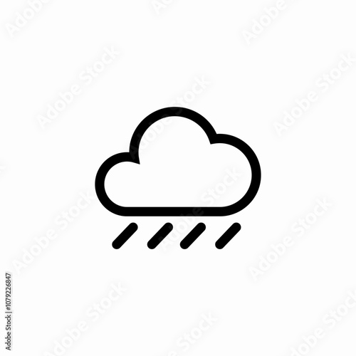 cloud rain icon sign vector