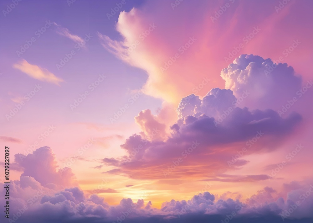 Obraz premium Serene Twilight Oasis: Watercolor Sunset Dreamscape