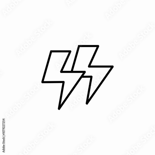 energy lightning icon sign vector