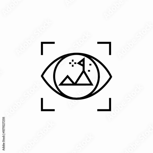 eye scan icon sign vector