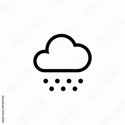 heavy snow cloud icon sign vector