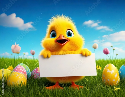 Cute Cartoon Easter Chick  ...