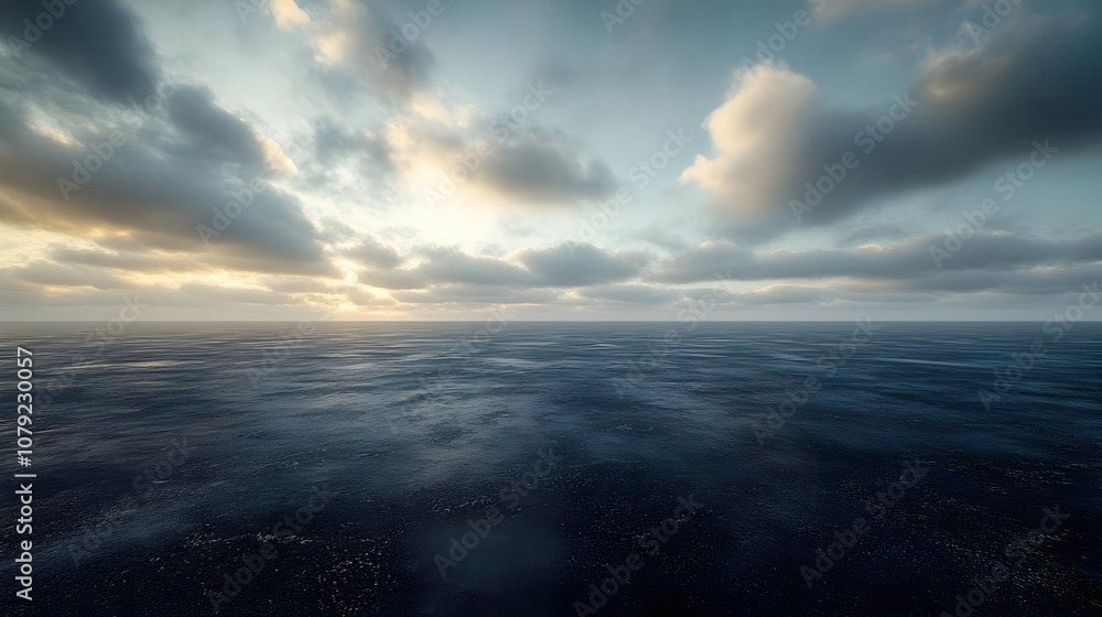 Ocean Background with Dramatic Clouds Ocean Background with Dramatic Clouds