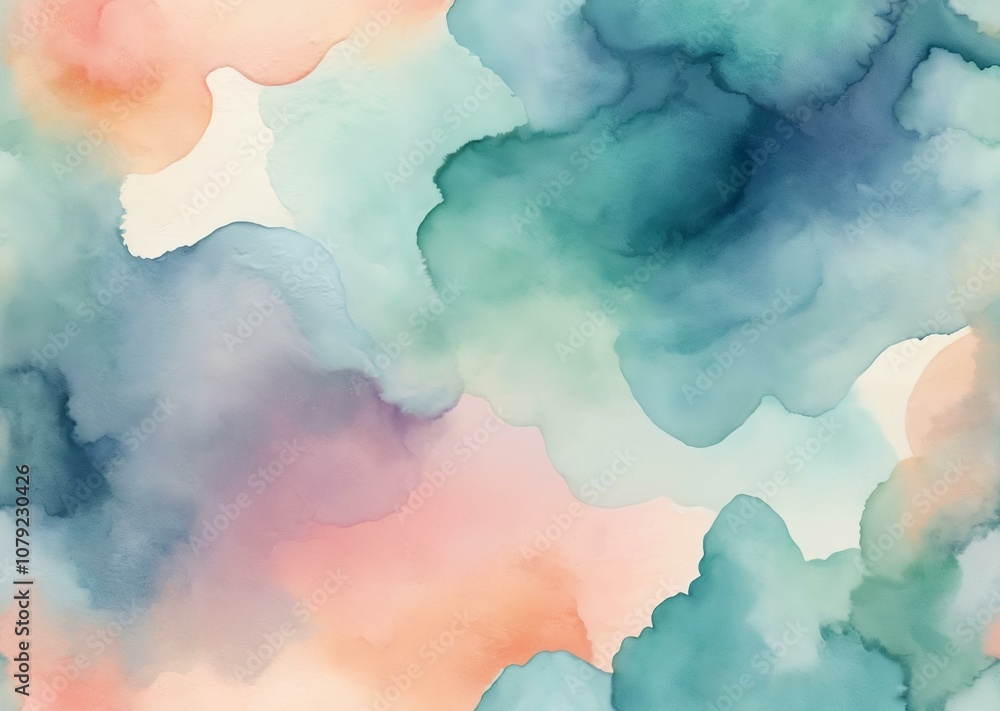 Ethereal Pastel Dreamscape: Watercolor Fusion Ethereal Pastel Dreamscape: Watercolor Fusion