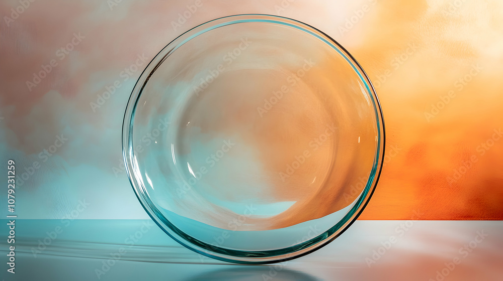 Transparent Glass Plate. high quality image Transparent Glass Plate. high quality image
