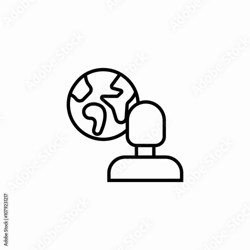 planet population icon sign vector