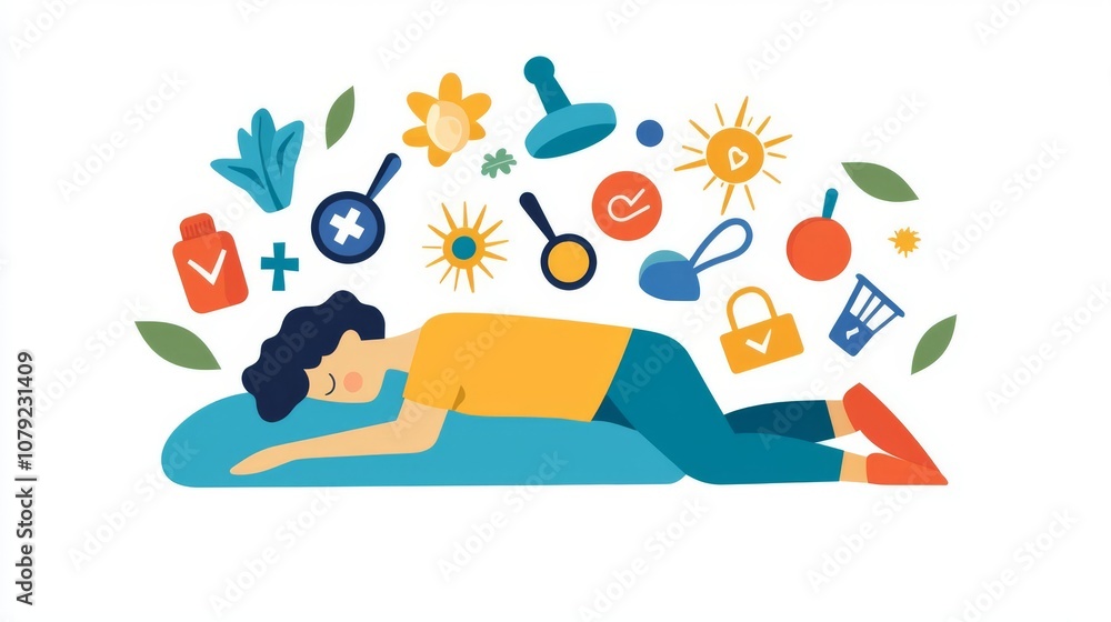 Fototapeta premium Concept of relaxation and mental well-being.