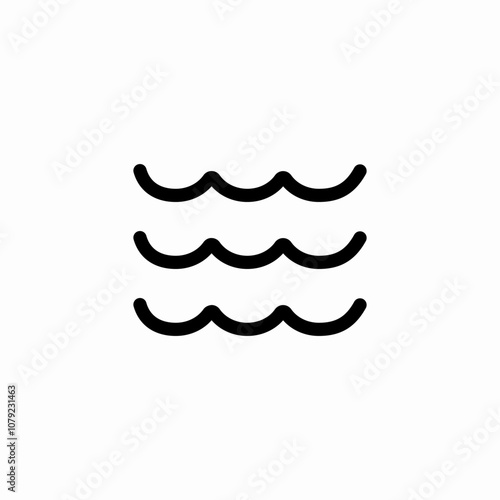 sea waves icon sign vector