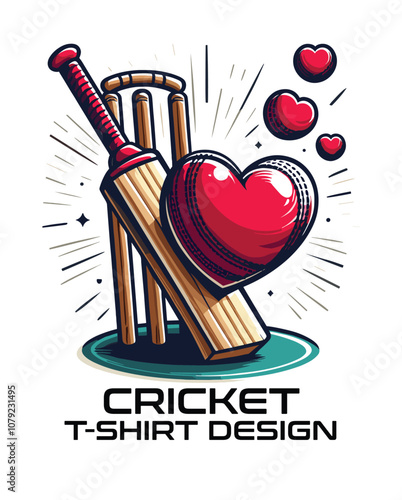 Cricket Vector T Shirt Design