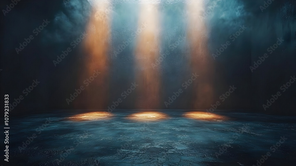 Abstract Background with Three Spotlights Abstract Background with Three Spotlights