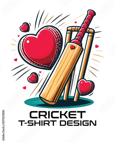 Cricket Vector T Shirt Design
