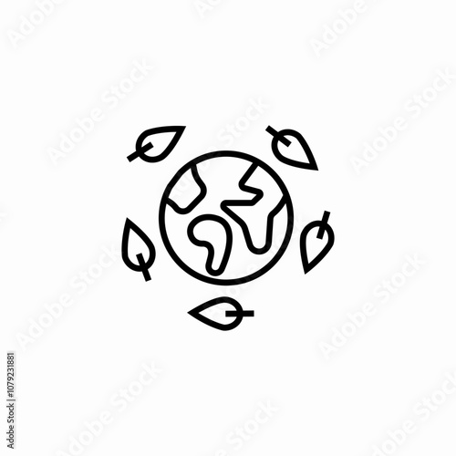 world environment cycle icon sign vector