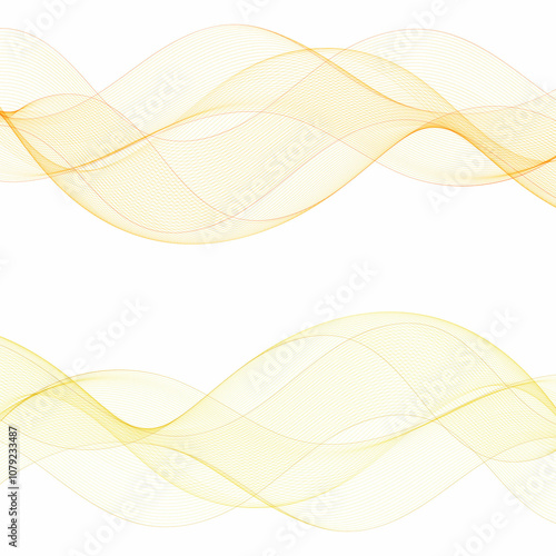 Set of color abstract waves. Vector design element. Eps 10 photo