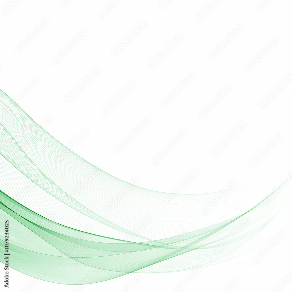 Obraz premium Green wave. abstract vector graphics. Eps 10