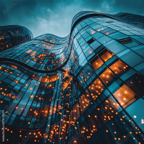 abstract futuristic city