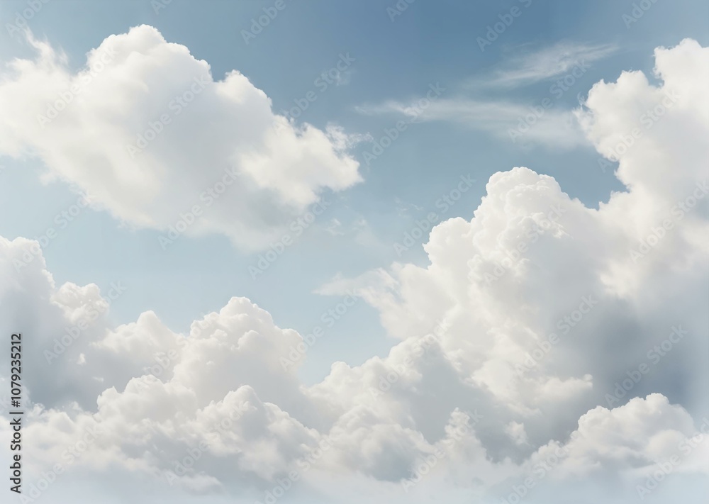 Tranquil Azure Dreamscape: A Watercolor Cloud Symphony Tranquil Azure Dreamscape: A Watercolor Cloud Symphony