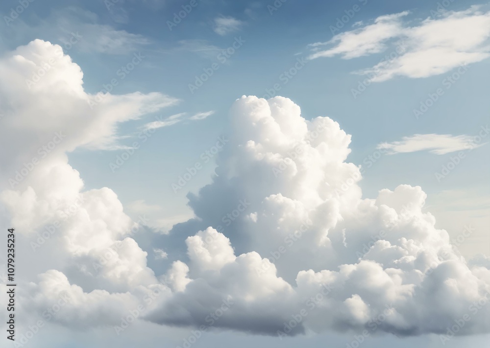 Tranquil Azure Dreamscape: A Watercolor Cloud Symphony Tranquil Azure Dreamscape: A Watercolor Cloud Symphony