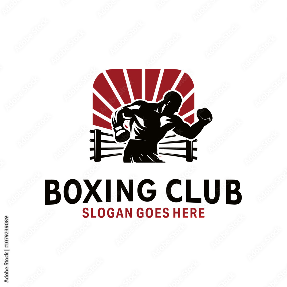 Fototapeta premium Boxing club logo template Premium Vector