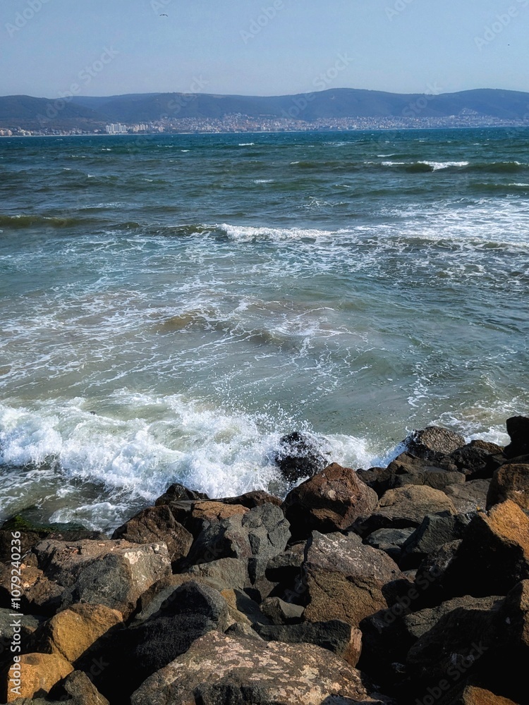 waves and rocks, sea and beach waves and rocks, sea and beach