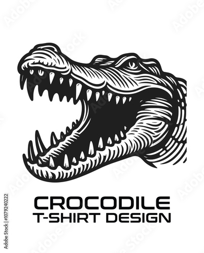 Crocodile Vector T Shirt Design