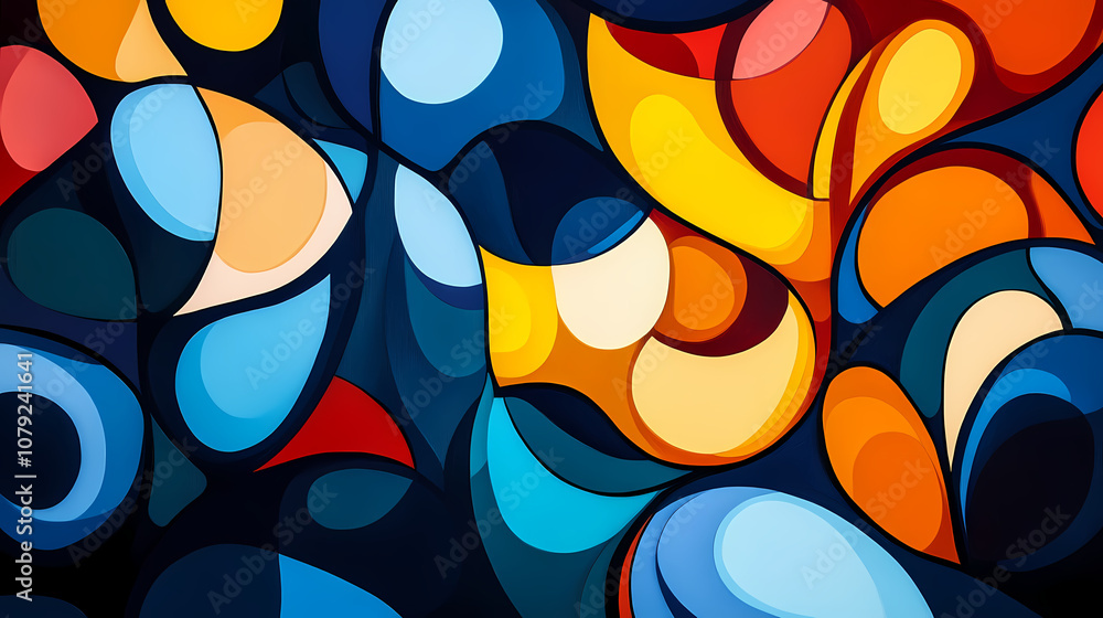 Abstract geometric art with organic shapes and. Organic. Illustration Abstract geometric art with organic shapes and. Organic. Illustration