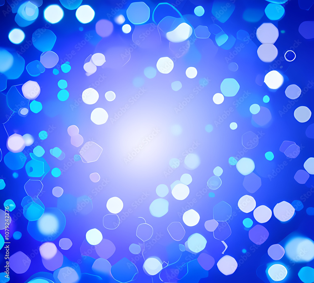 Green bokeh background with blue bokeh effect defocused lights on dark background.generative ai Green bokeh background with blue bokeh effect defocused lights on dark background.generative ai