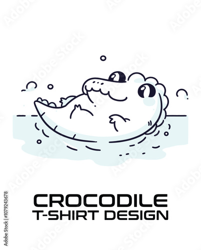 Crocodile  Vector T Shirt Design