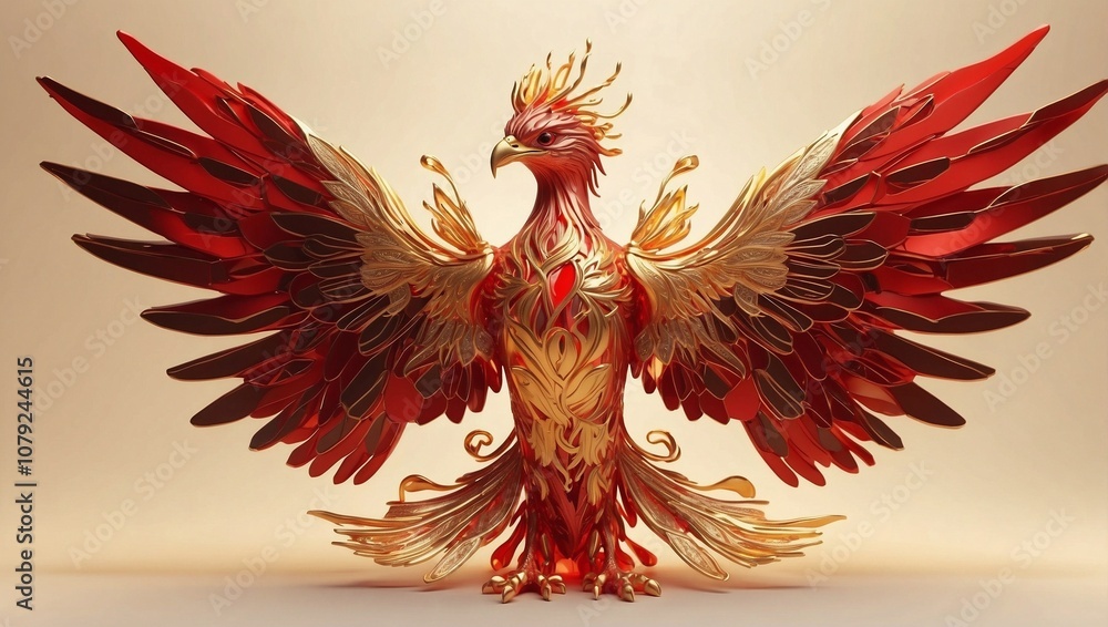 Fototapeta premium rooster with wings