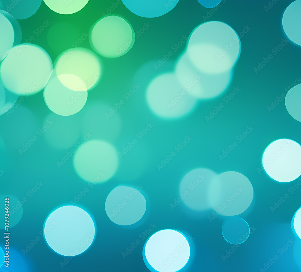 Green bokeh background with blue bokeh effect defocused lights on dark background.generative ai Green bokeh background with blue bokeh effect defocused lights on dark background.generative ai