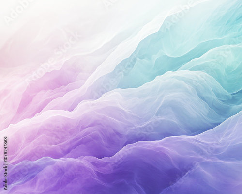 Wallpaper Mural Soothing Lavender and Mint Abstract Art: Gentle Waves for Wellness Design Torontodigital.ca