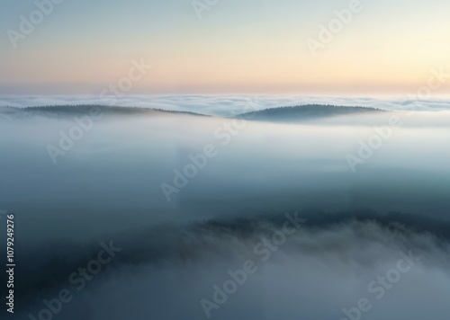 Ethereal Fog Transitions: A Gradient Tapestry of Misty Enchantment