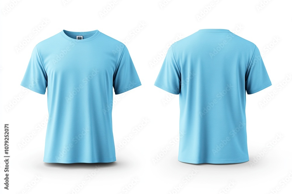 Minimalistic blank T-shirt templates in various shades. AI generated image Minimalistic blank T-shirt templates in various shades. AI generated image