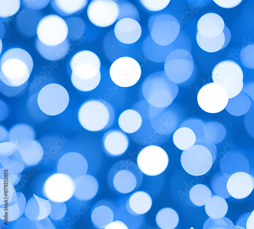 Green bokeh background with blue bokeh effect defocused lights on dark background.generative ai