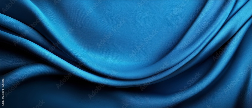 Fototapeta premium A close up of a blue fabric with a black background