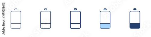 Battery low icon Symbol set collection