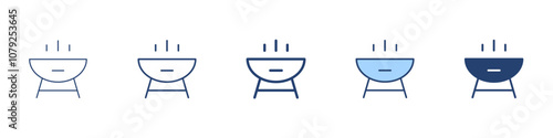 Bbq grill icon Symbol set collection