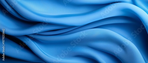 A close up shot of a blue fabric