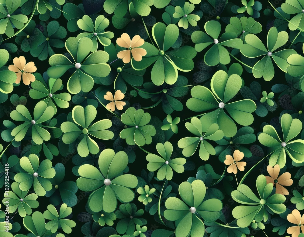 Shamrock pattern, Saint Patrick's Day Shamrock pattern, Saint Patrick's Day