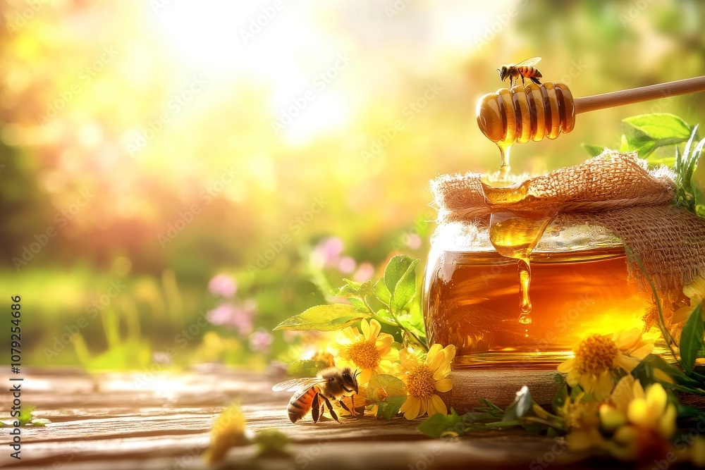 Honey Harvest from a Countryside Meadow Honey Harvest from a Countryside Meadow