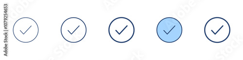 Check icon Symbol set collection