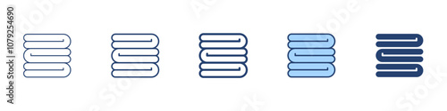 Cleaning towel icon Symbol set collection