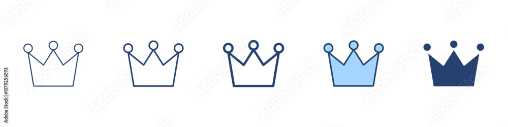Crown icon Symbol set collection Crown icon Symbol set collection