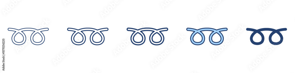 Curly loop icon Symbol set collection Curly loop icon Symbol set collection