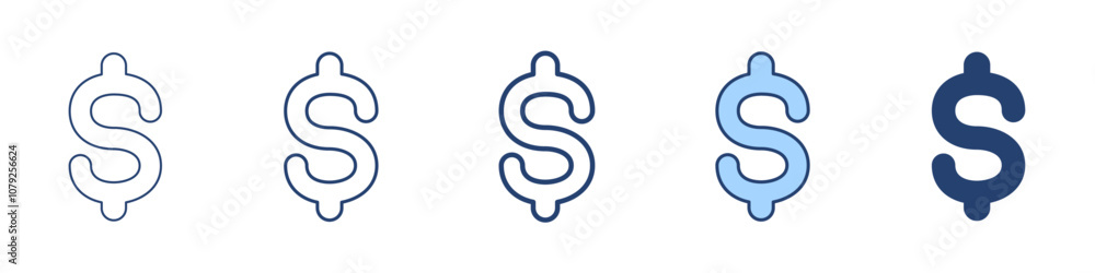 Dollar icon Symbol set collection Dollar icon Symbol set collection