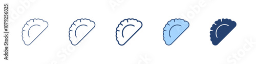 Dumpling icon Symbol set collection