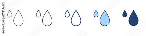 Droplets icon Symbol set collection