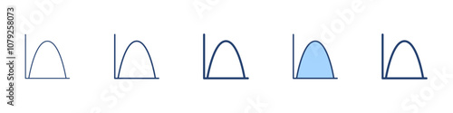 Histogram icon Symbol set collection