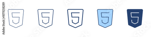 Html five icon Symbol set collection